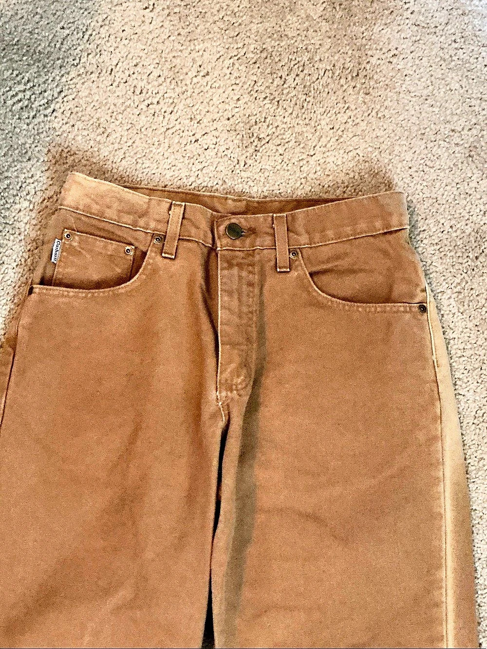 Carhartt B73 BRN Duck Work Pants Cotton Work Pants Waist 30 Brown